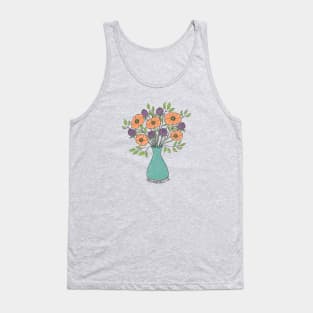 Poppy Foral arrangment. Tank Top